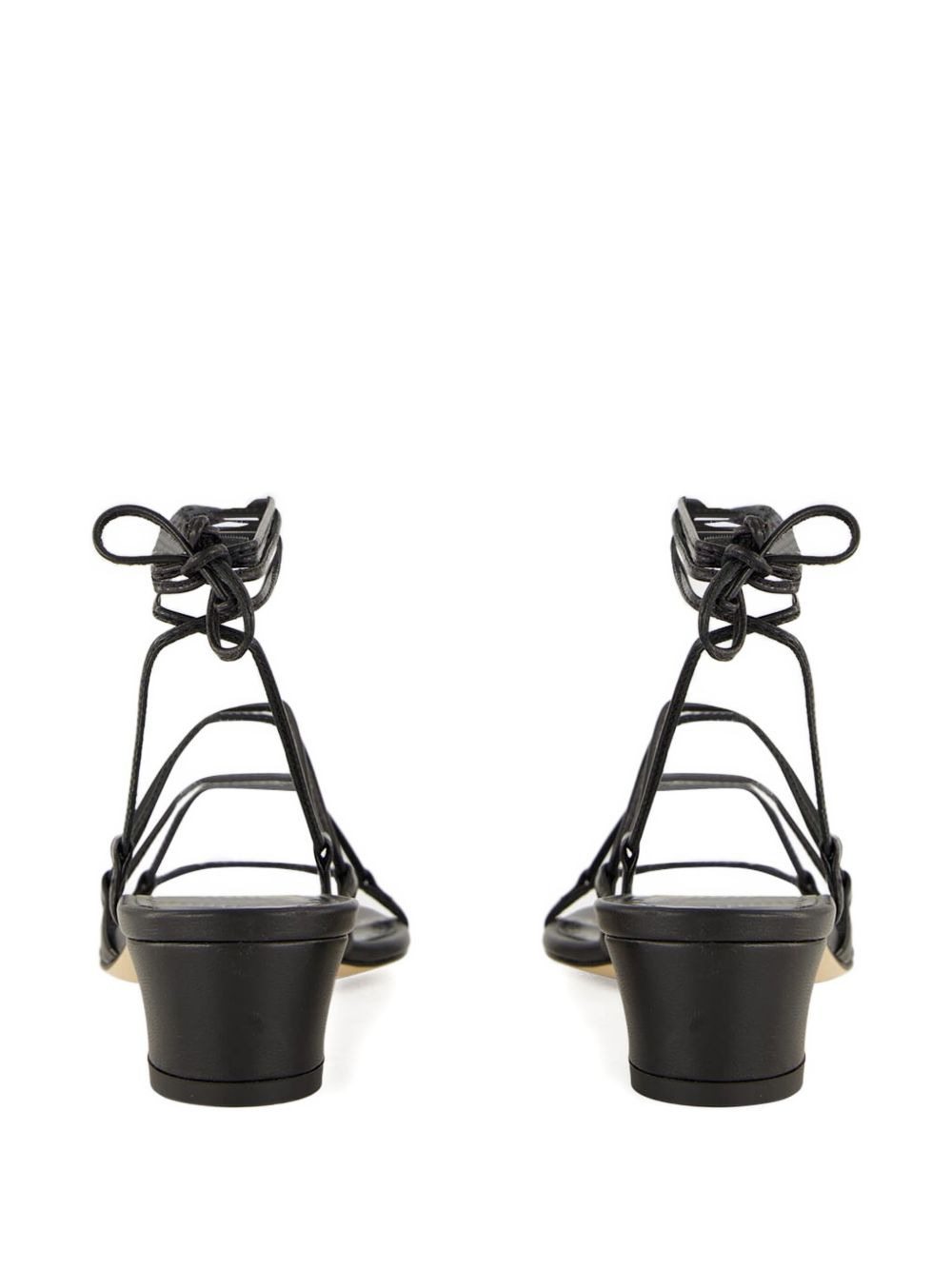 lace-up block-heel sandals - 3