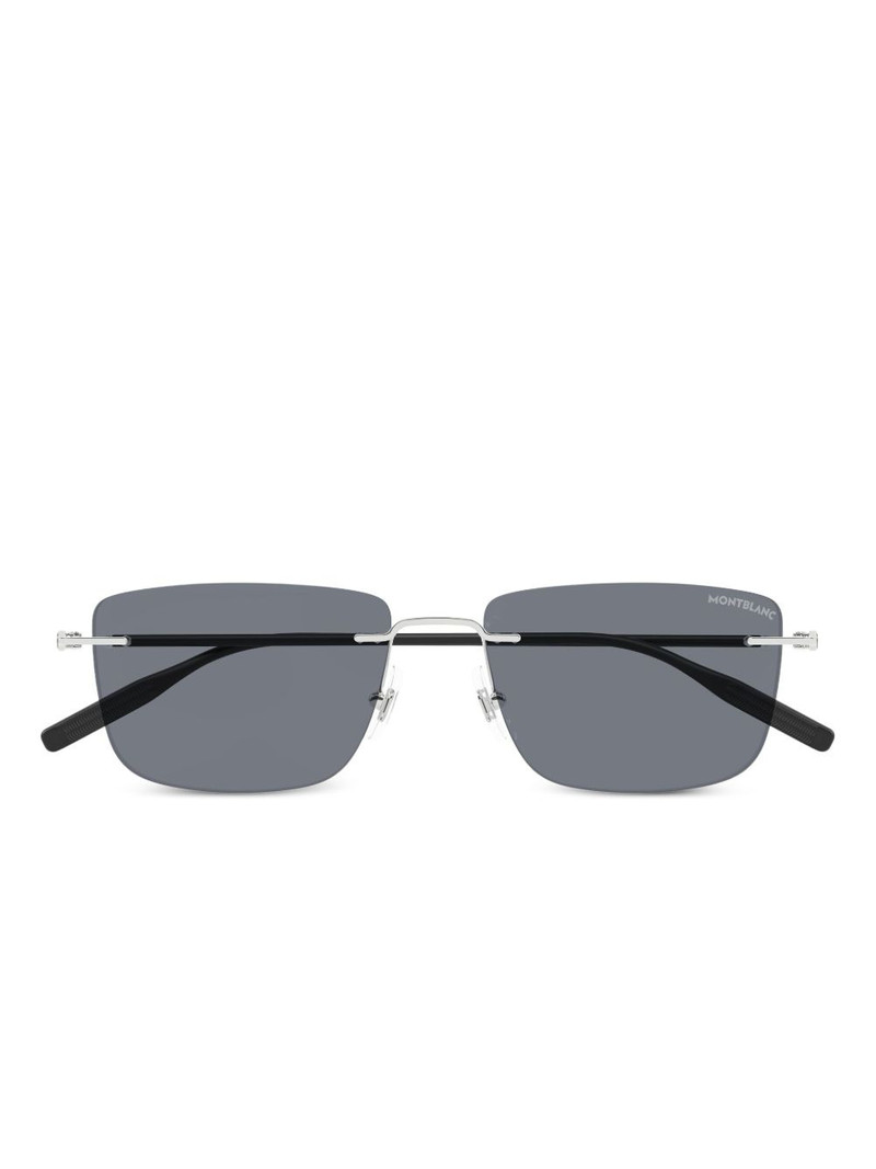 Montblanc rectangle rimless sunglasses outlook