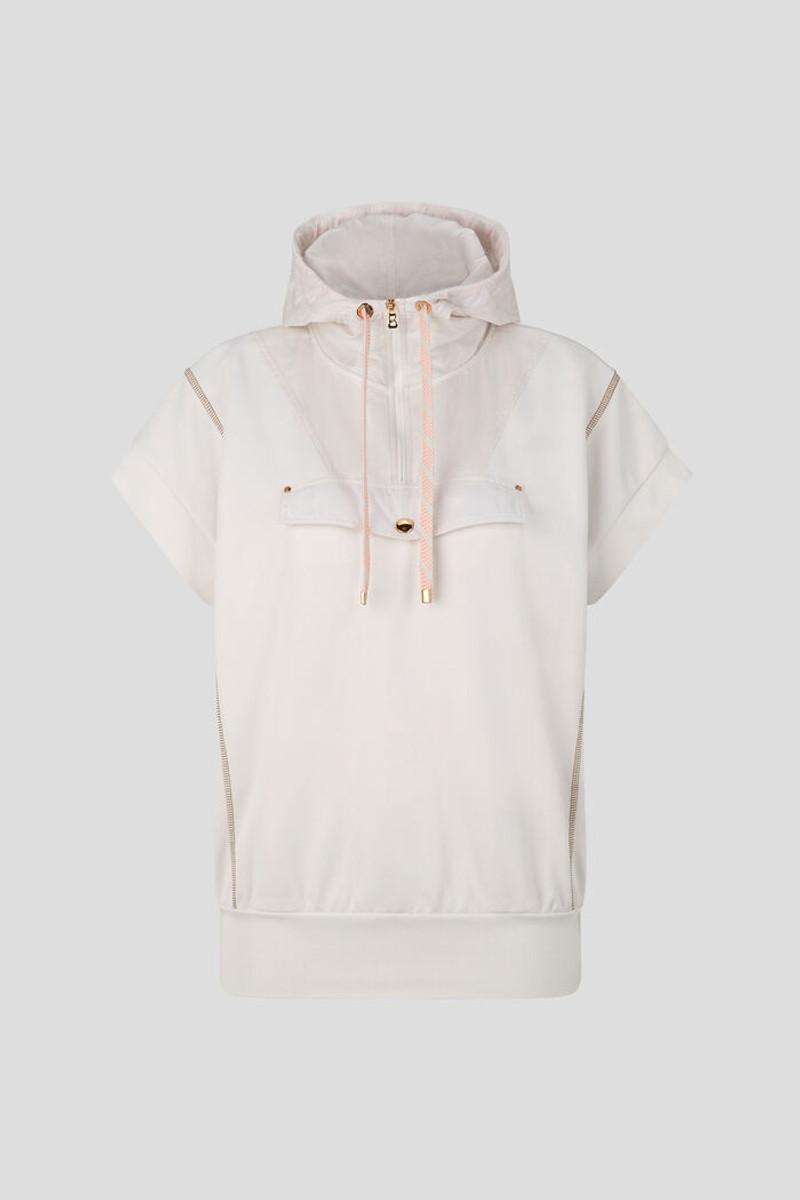 Pauline Short-sleeved hoodie in Sand 1