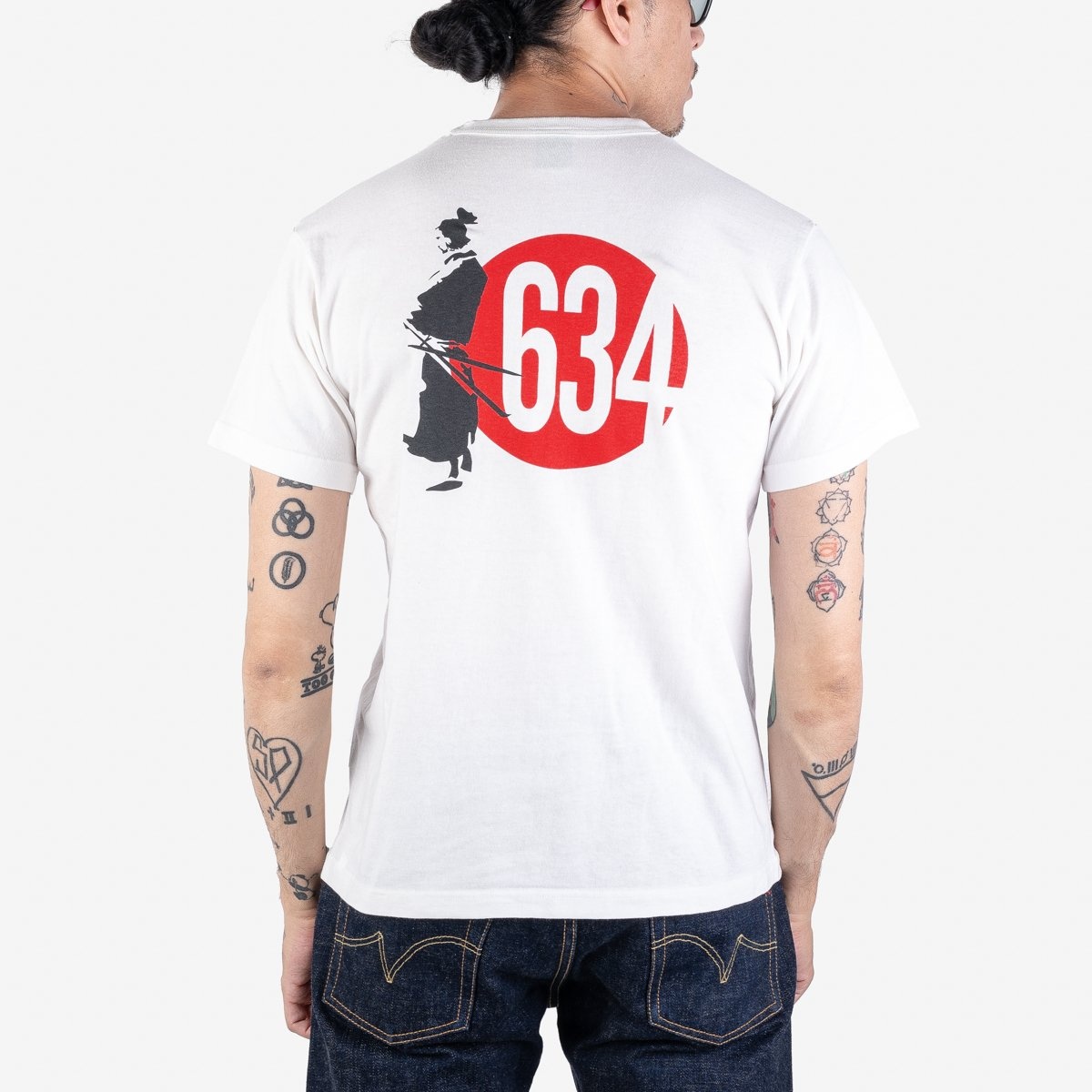 IHPT-634-WHT 6.5oz 634 Cut Printed Loopwheel Crew Neck T-Shirt - White - 2