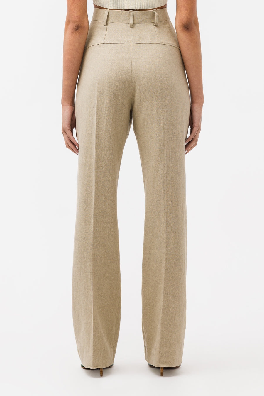 JACQUEMUS Le Pantalon Sauge Pants in Beige | REVERSIBLE