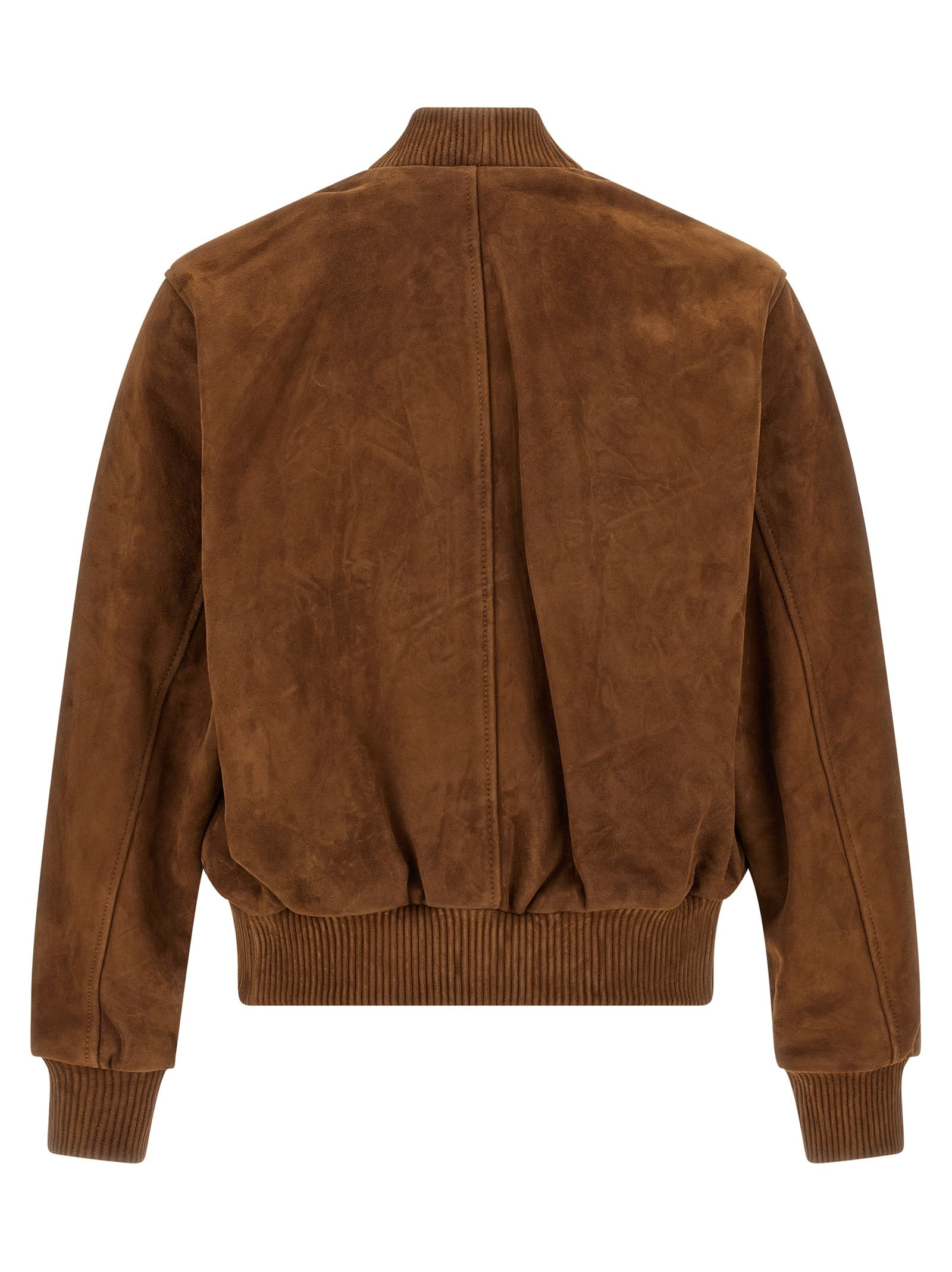 Suede Bomber Jacket Puffer Jackets Multicolor - 2