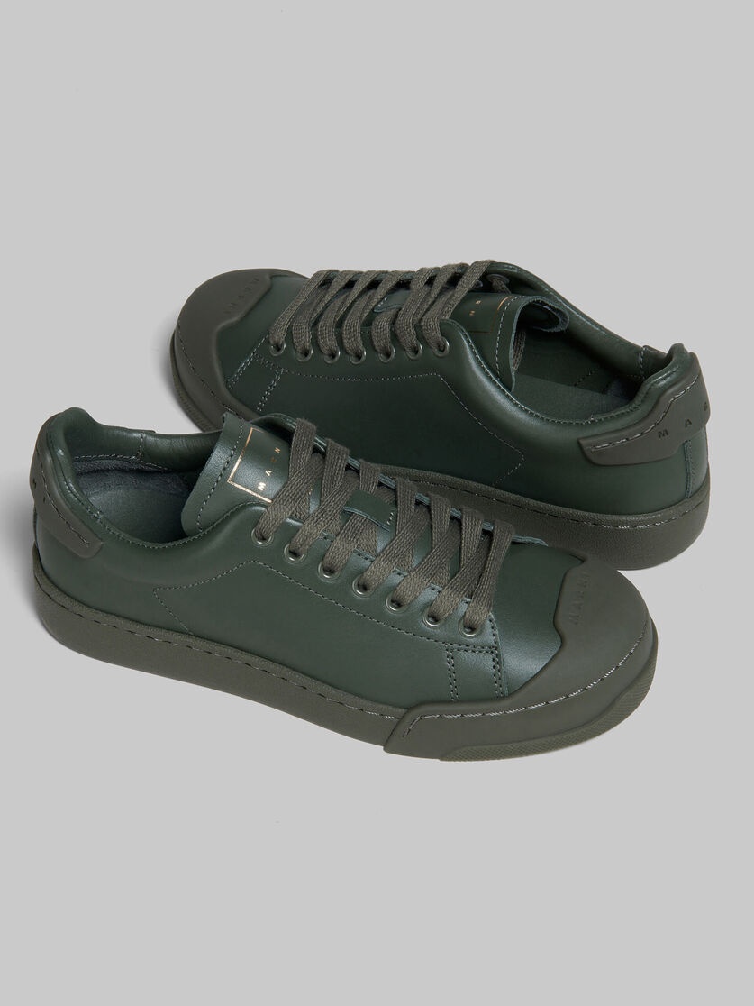 DADA BUMPER SNEAKER IN GREEN LEATHER - 5