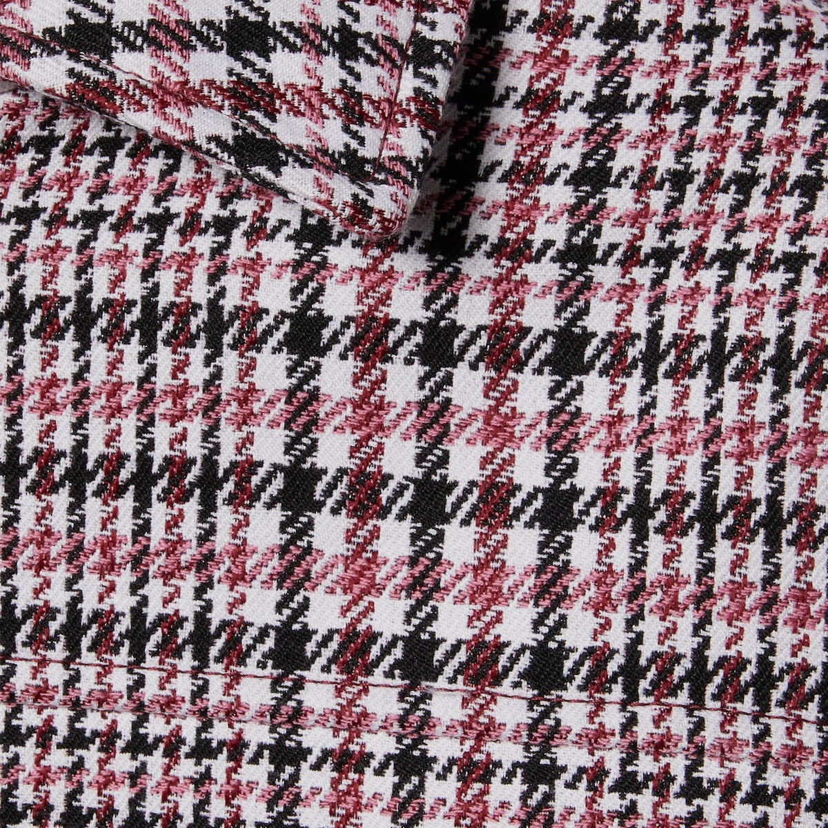 Check wool crêpe jacket - 8
