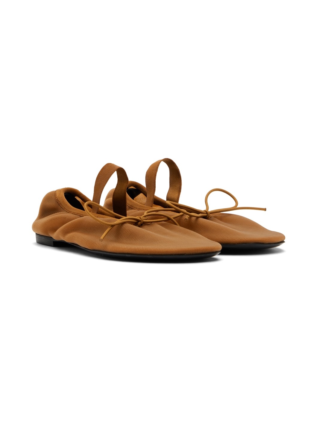 Brown Glove Mary Jane Ballerina Flats - 4