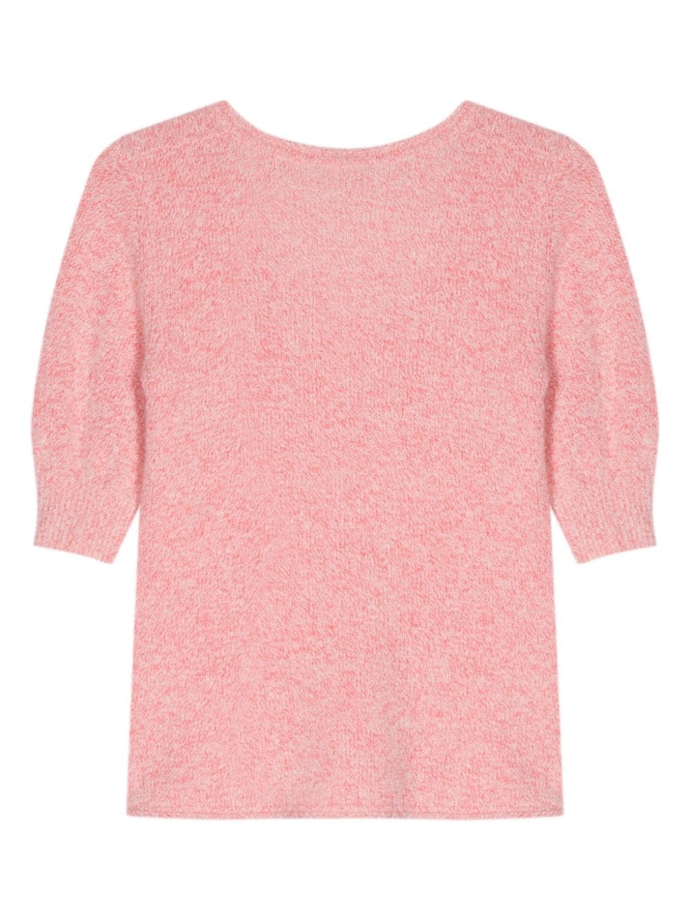 brushed fisherman's-knit top - 2