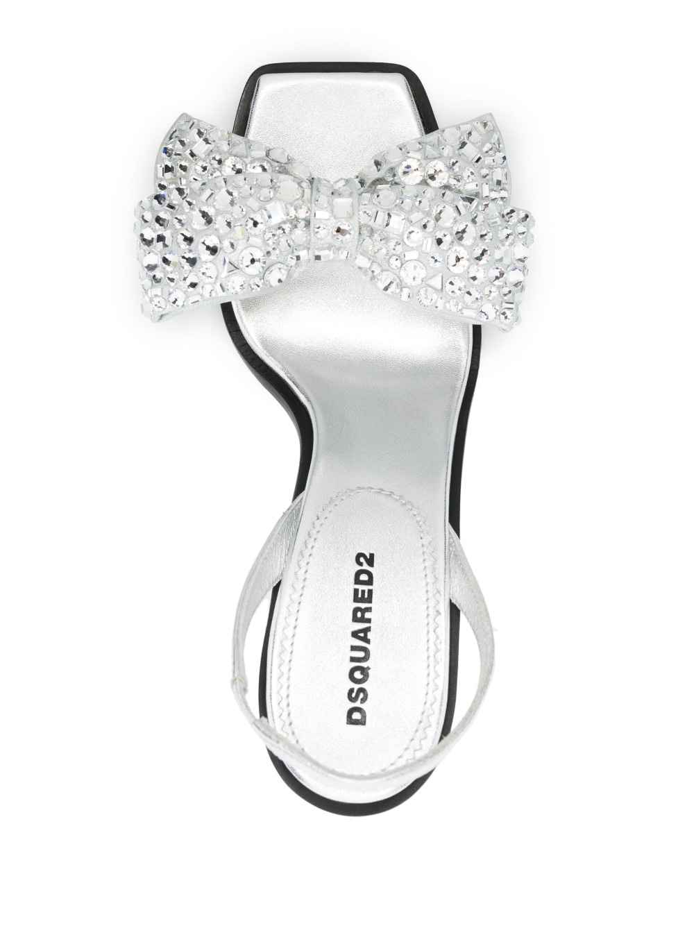 bow-detail sqaure-toe sandals - 4