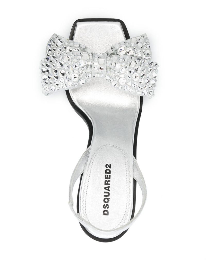 bow-detail sqaure-toe sandals 4