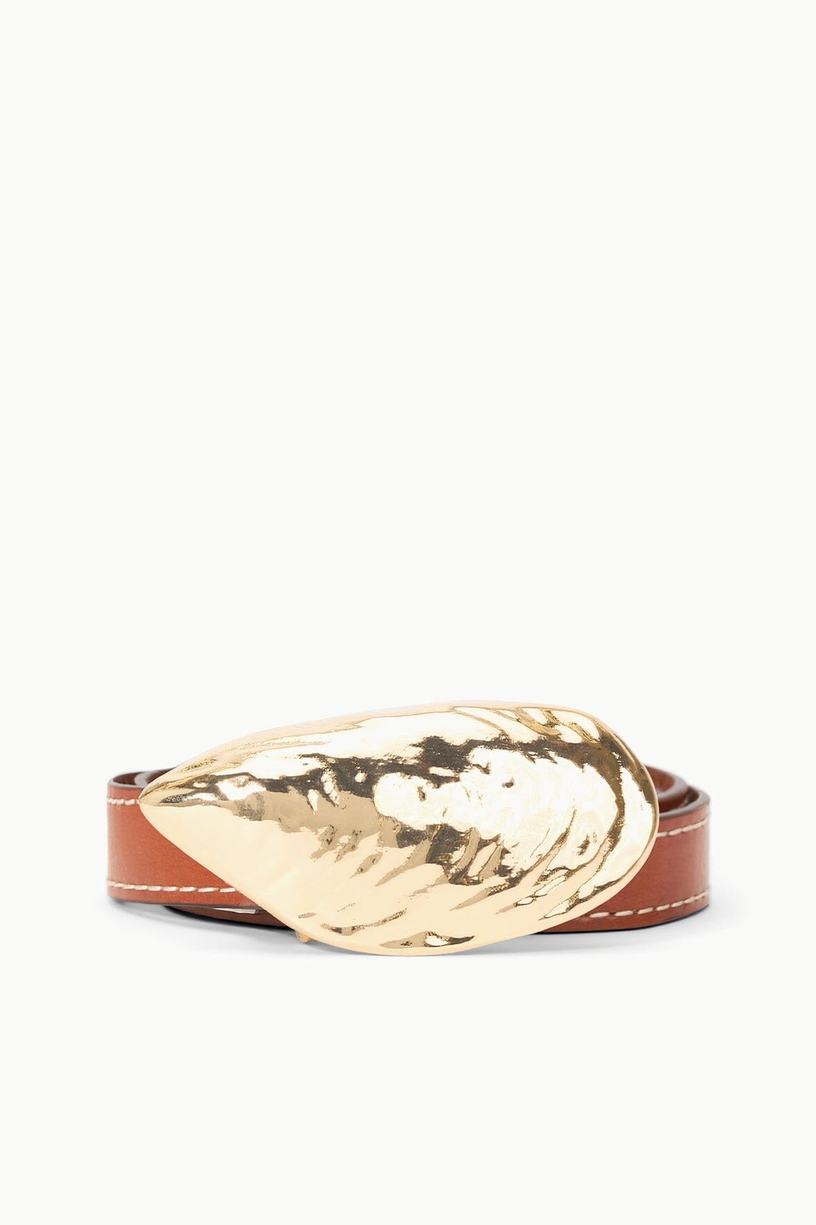 STAUD SHELL BUCKLE BELT TAN - 1