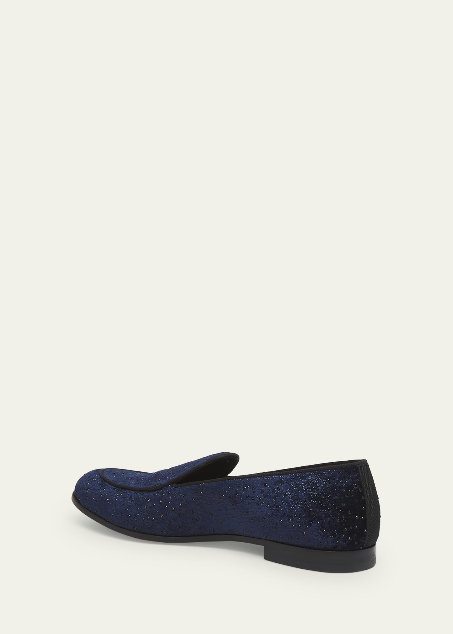 Men's Velvet and Crystal Venetian Loafers - 4