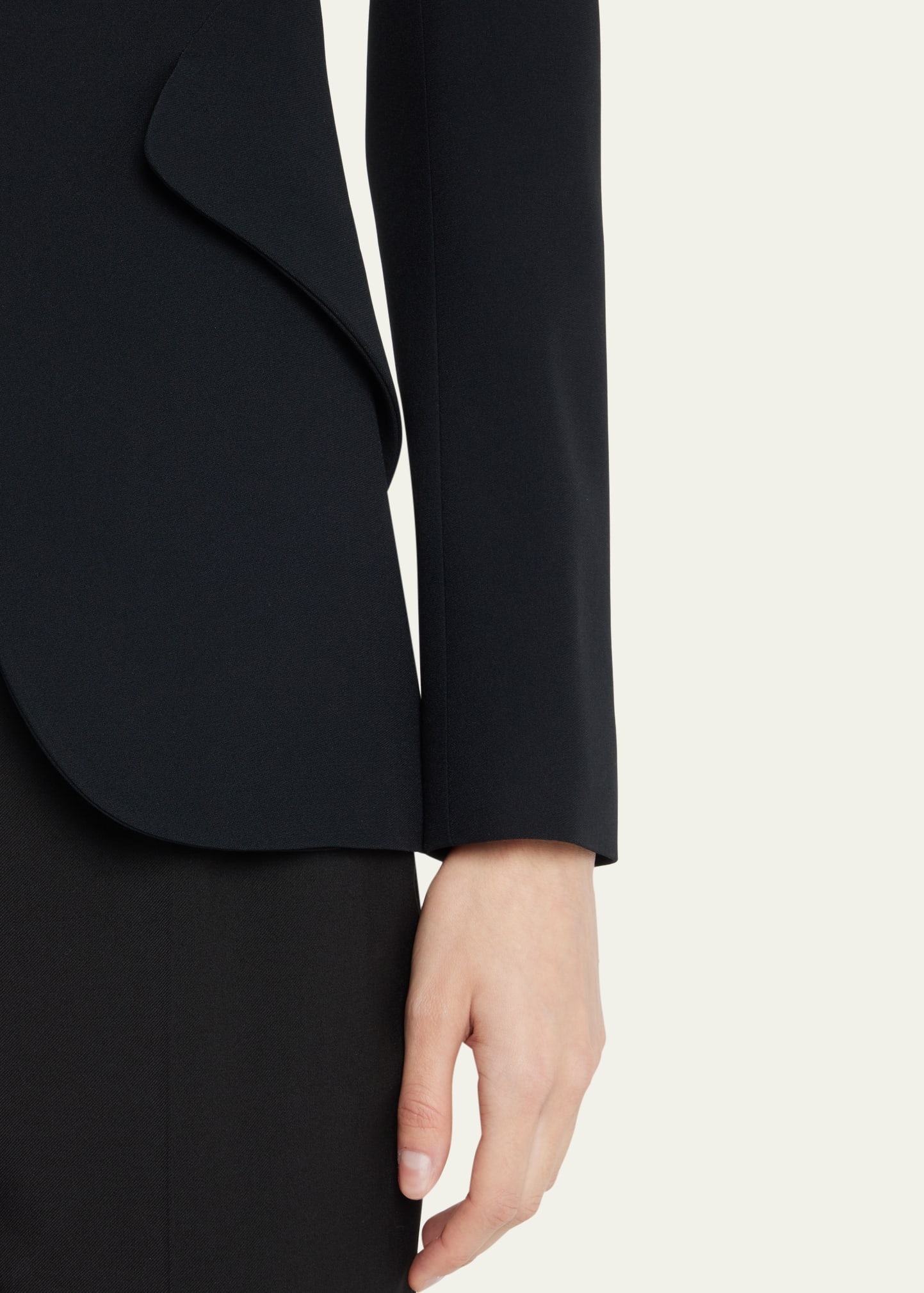 Classic Single-Breasted Suiting Blazer - 5