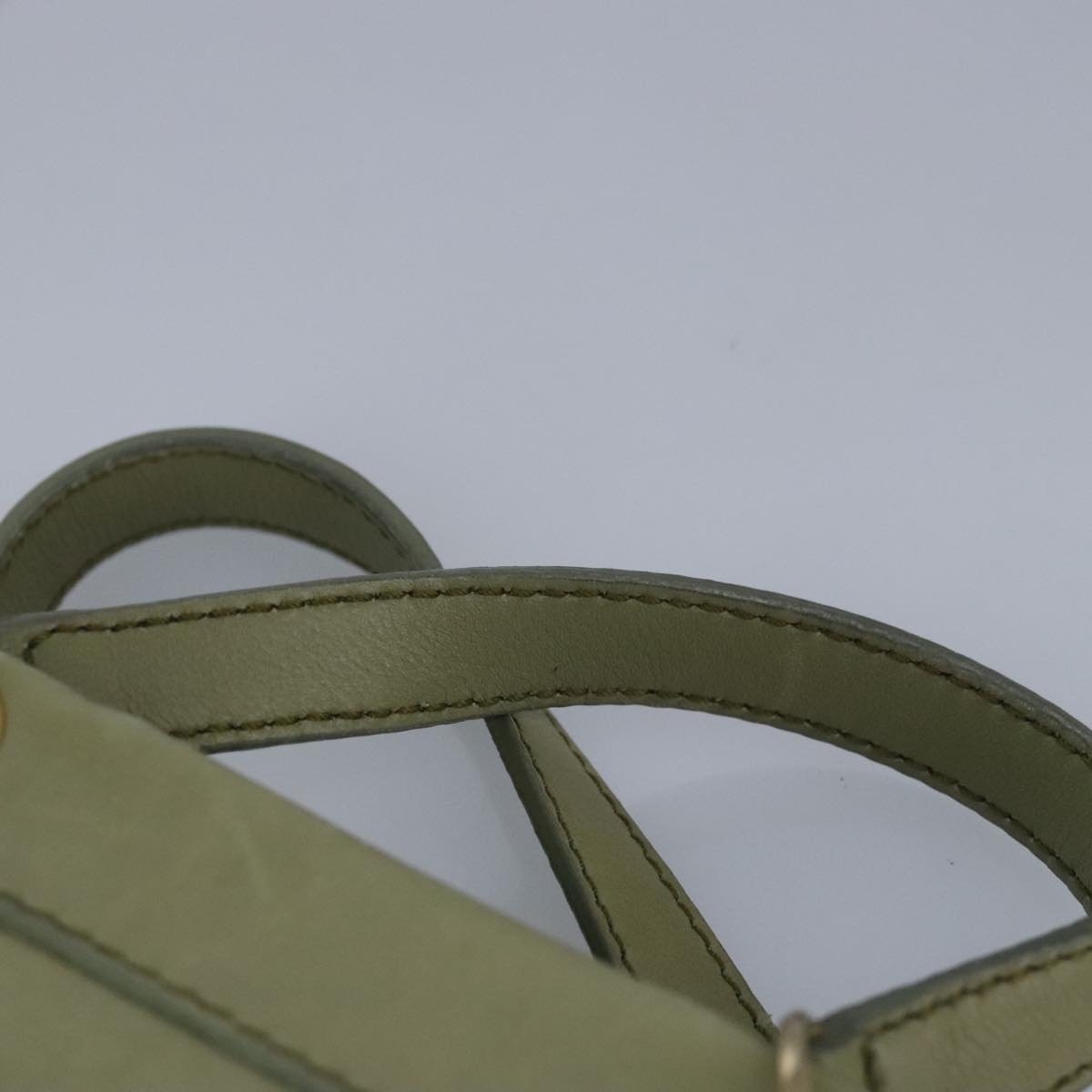 CELINE Hand Bag Leather Khaki - 8