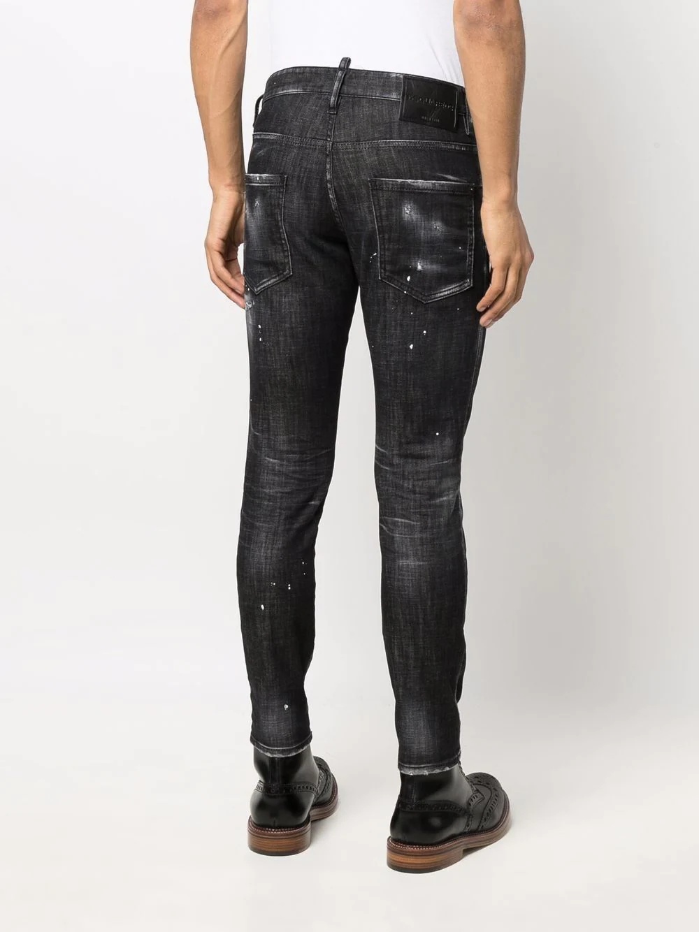 distressed-effect skinny jeans - 4