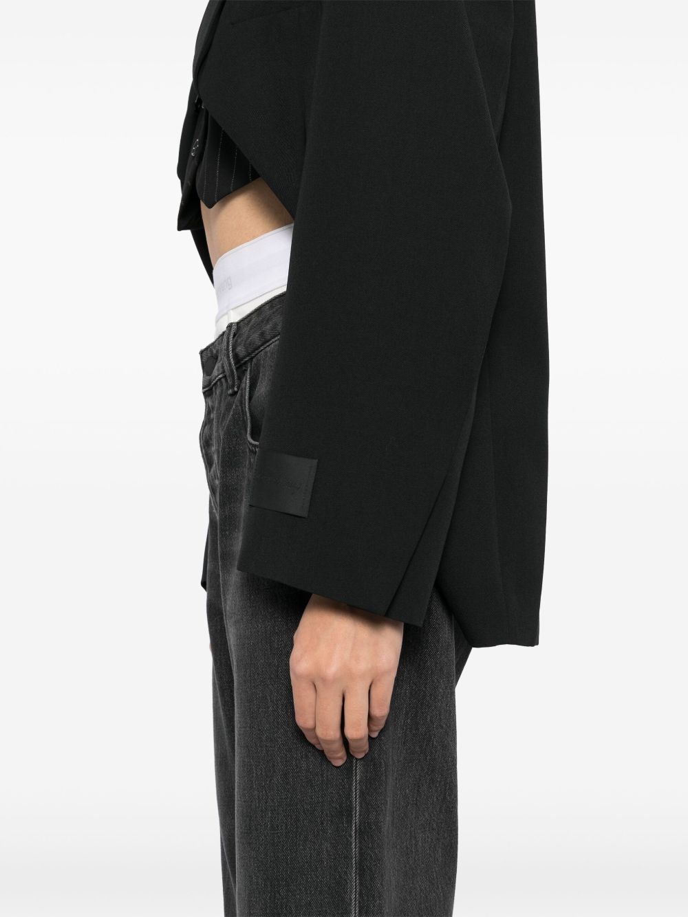 exaggerated split front blazer - 5