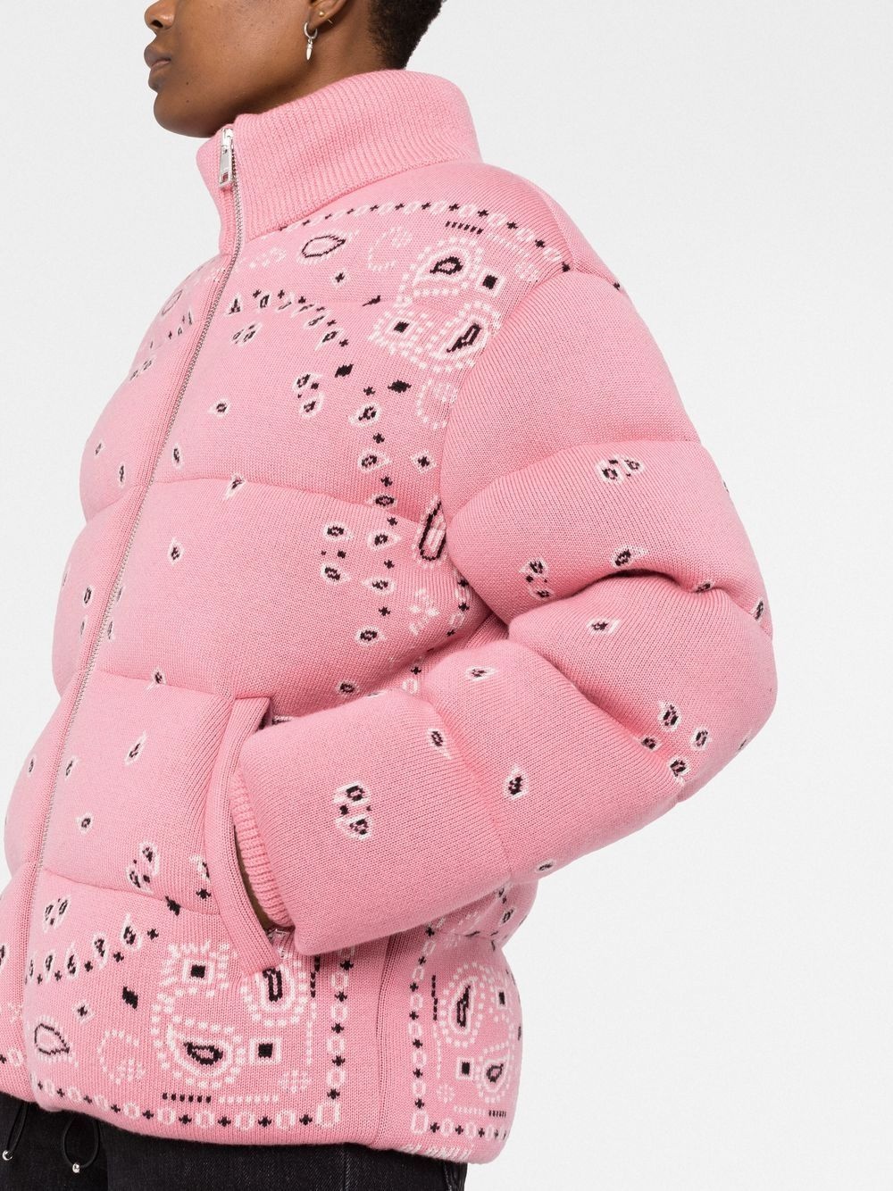 Bandana jacquard puffer jacket - 5