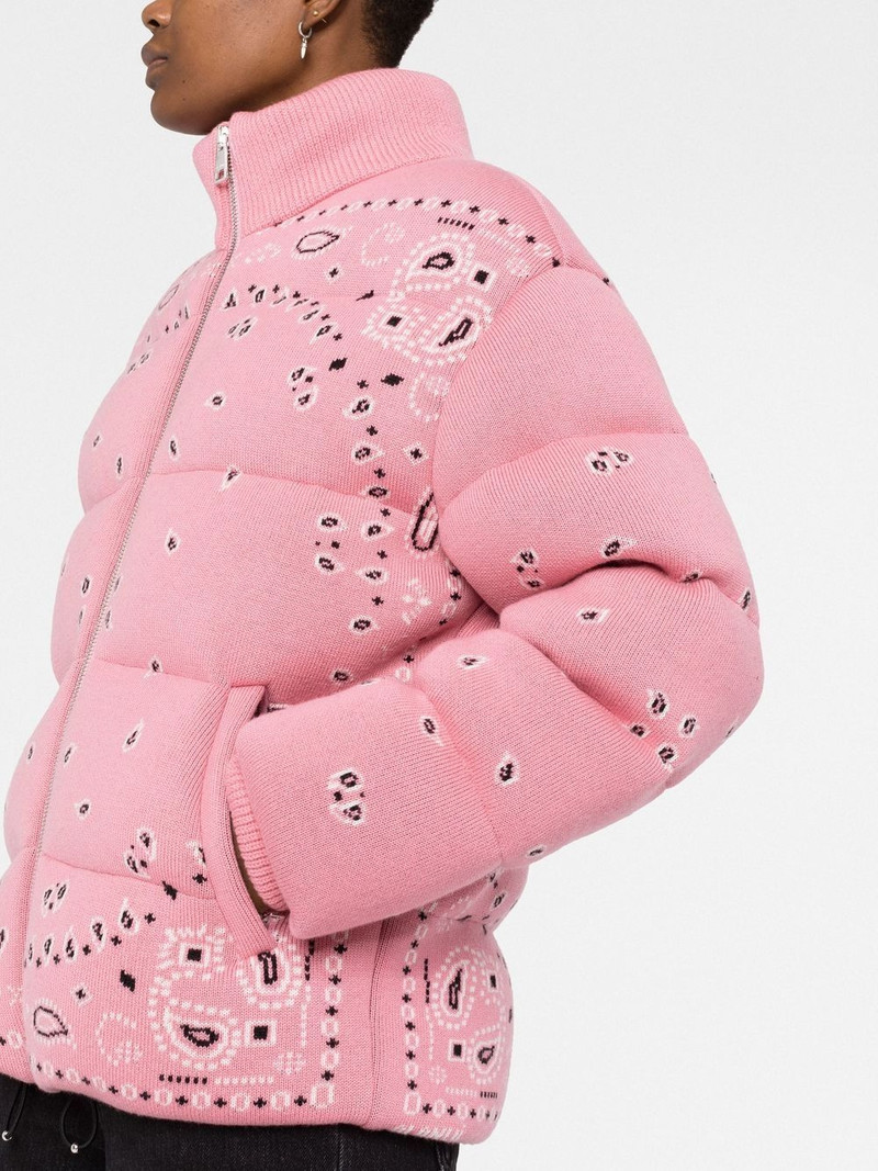 Bandana jacquard puffer jacket 5
