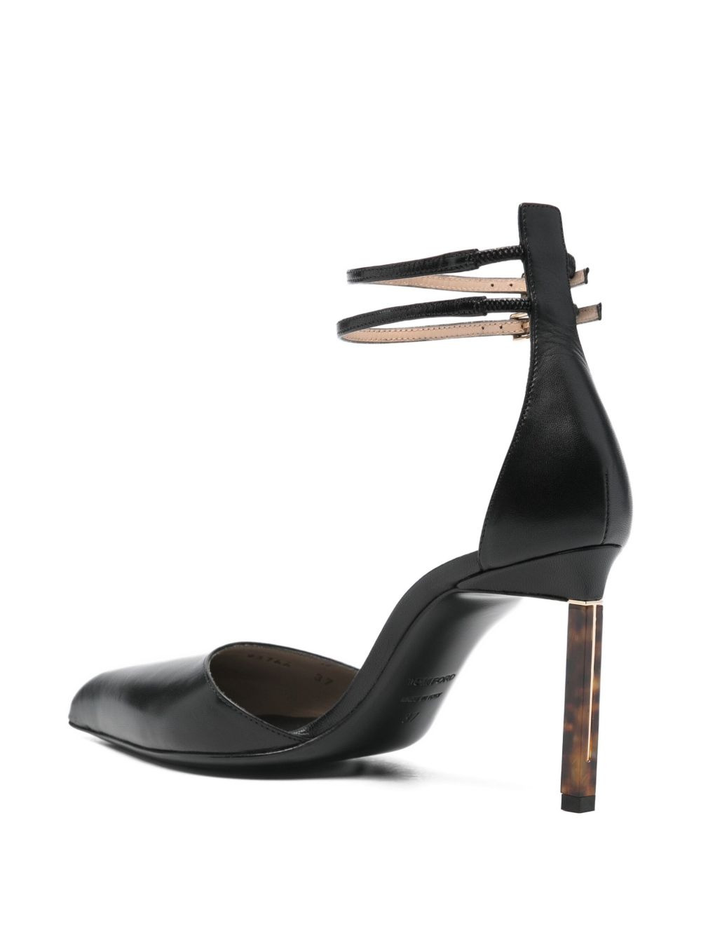 leather heeled pumps - 3