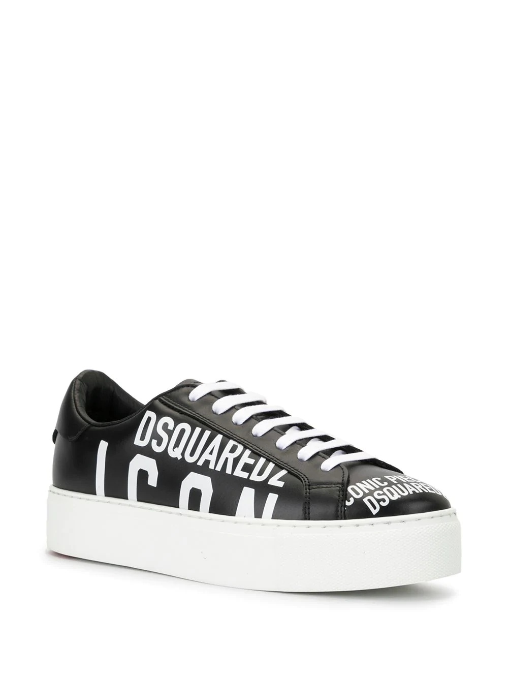 logo print platform sneakers - 2