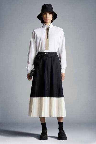 Moncler Pleated Taffeta Midi Skirt outlook