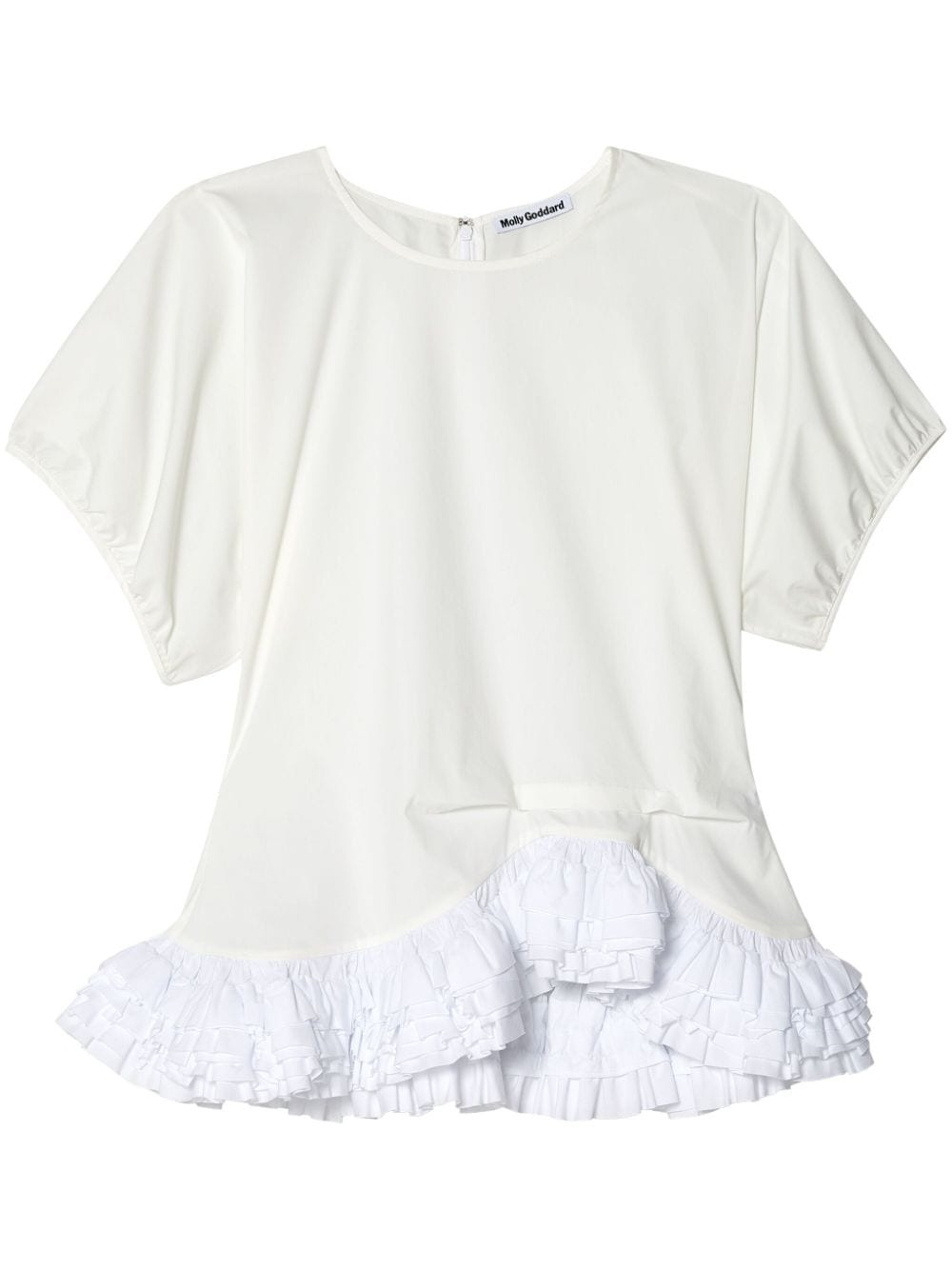 ruffle-trim T-shirt - 1