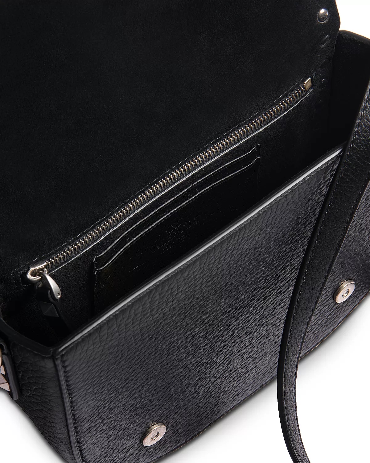 Rockstud Textured Leather Messenger Bag - 6