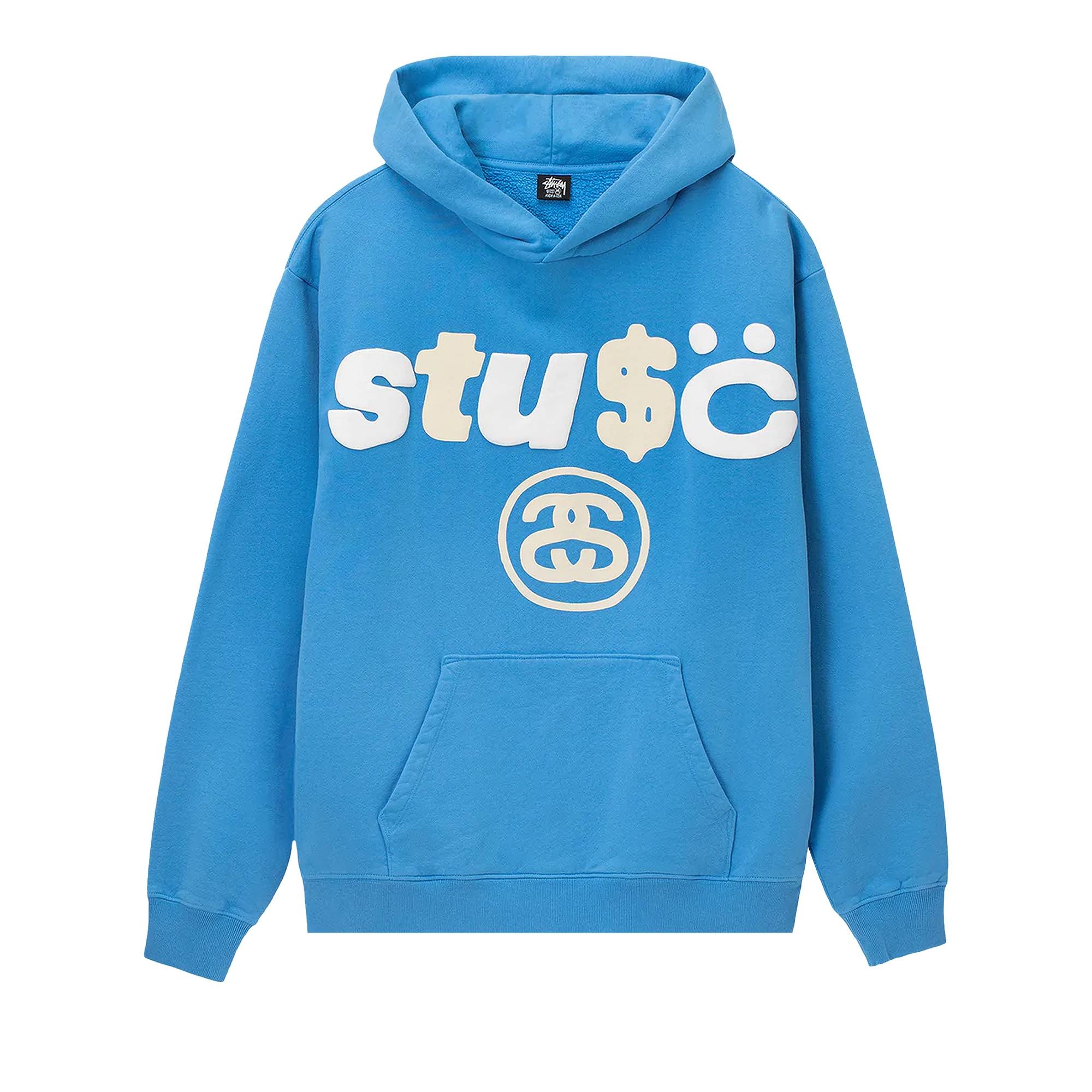 Stussy x Cactus Plant Flea Market 8 Ball Pigment Dyed Hoodie 'Blue' - 1