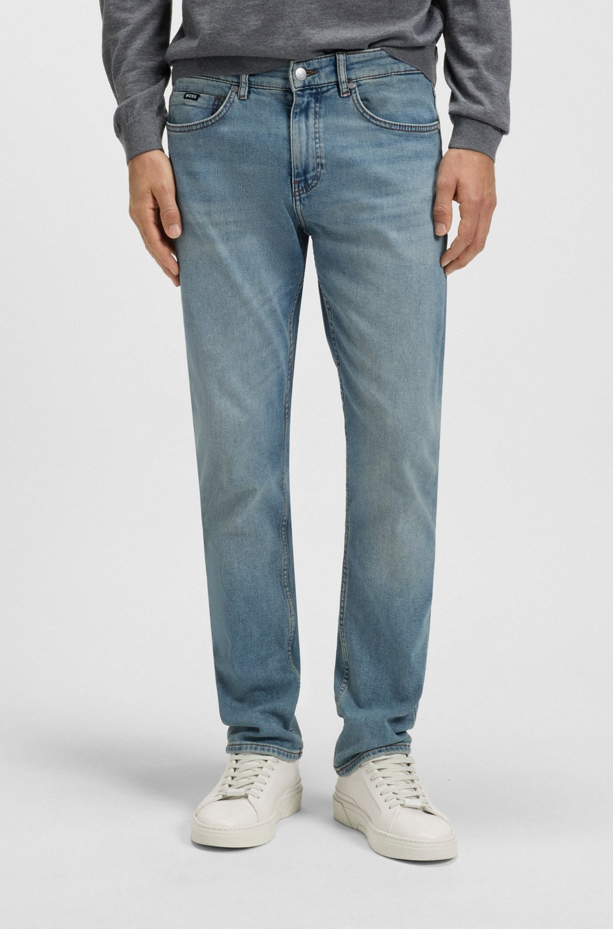 DELAWARE SLIM-FIT JEANS IN PURE-BLUE COMFORT-STRETCH DENIM - 2