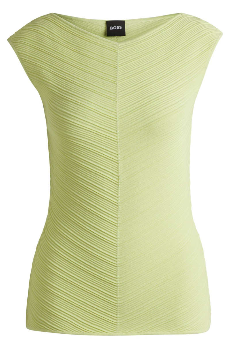 V-NECK TOP WITH KNITTED STRUCTURE 1