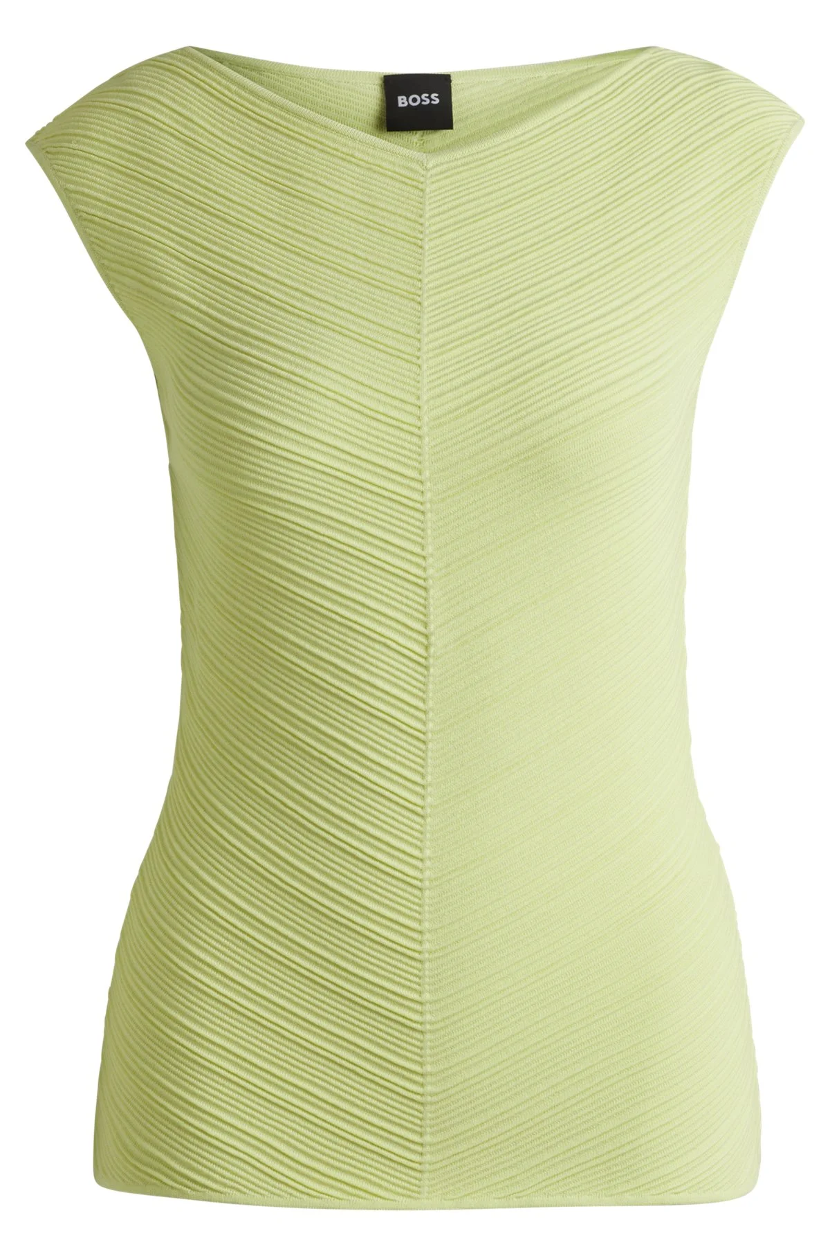 V-NECK TOP WITH KNITTED STRUCTURE - 1