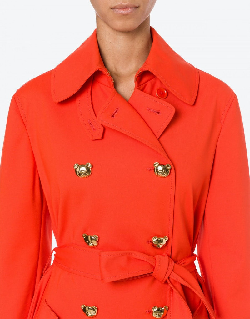 TEDDY BUTTONS DOUBLE SATIN TRENCH COAT 4