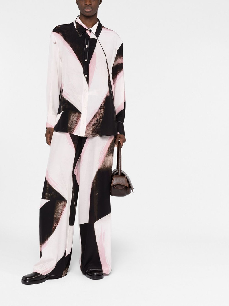 Alexander McQueen printed high-waist trousers outlook