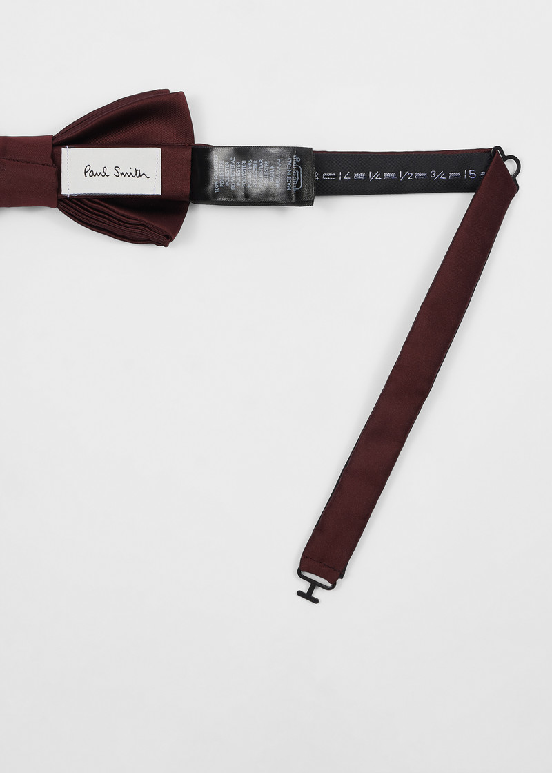 Paul Smith Burgundy Pre-Tied Satin Bow Tie outlook