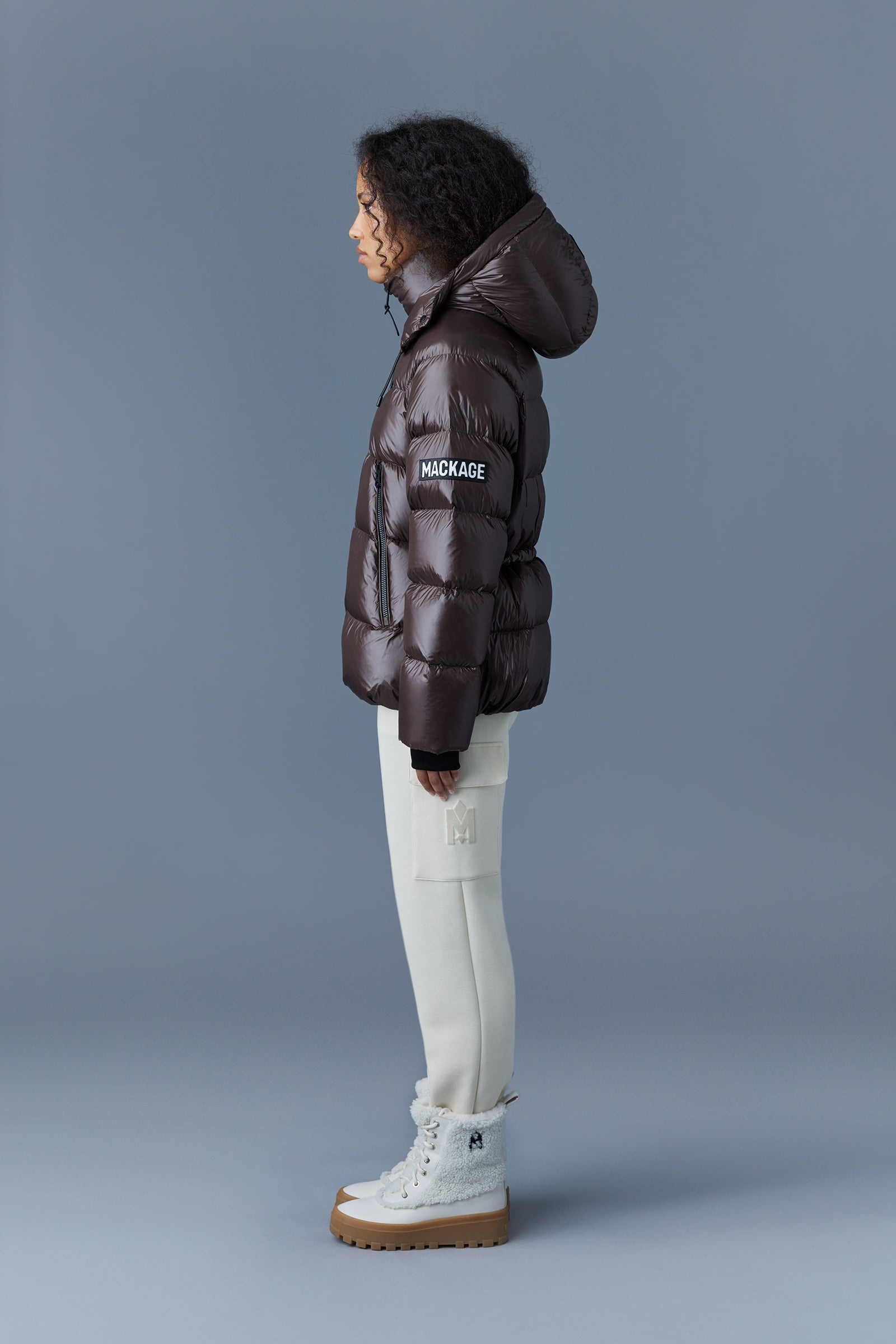 EDANA down puffer jacket with removable hood - 3