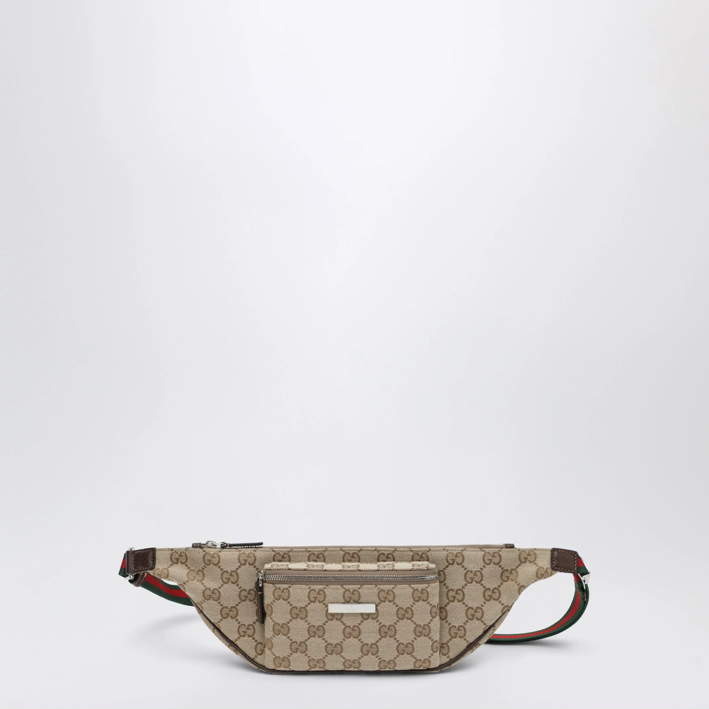 Gucci Flatpack Small Brown Gg Fabric Belt Bag Men - 1