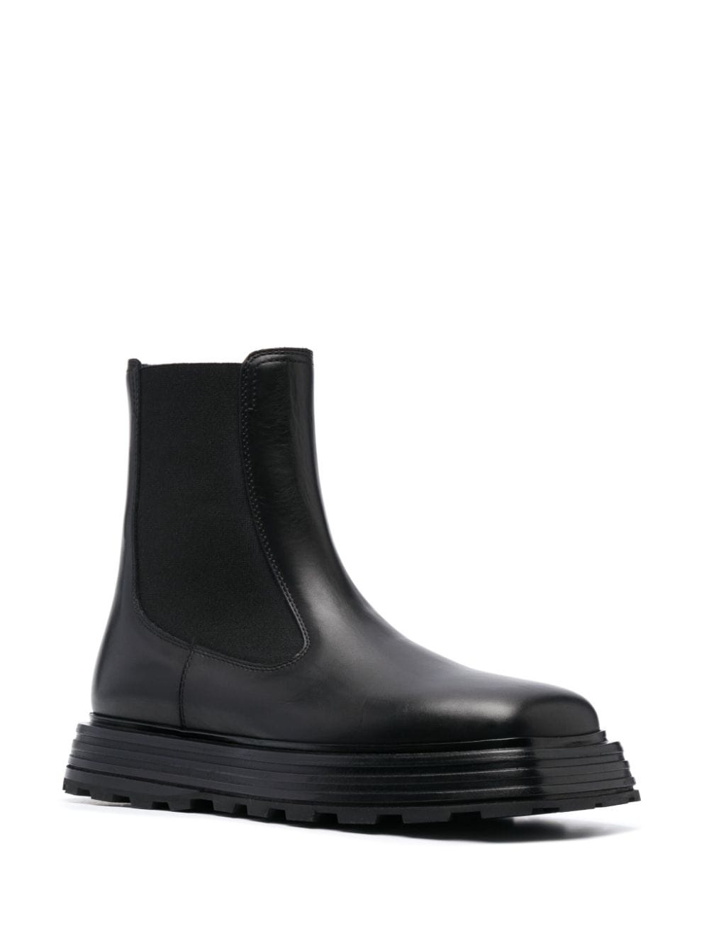 high-top leather chelsea boots - 2