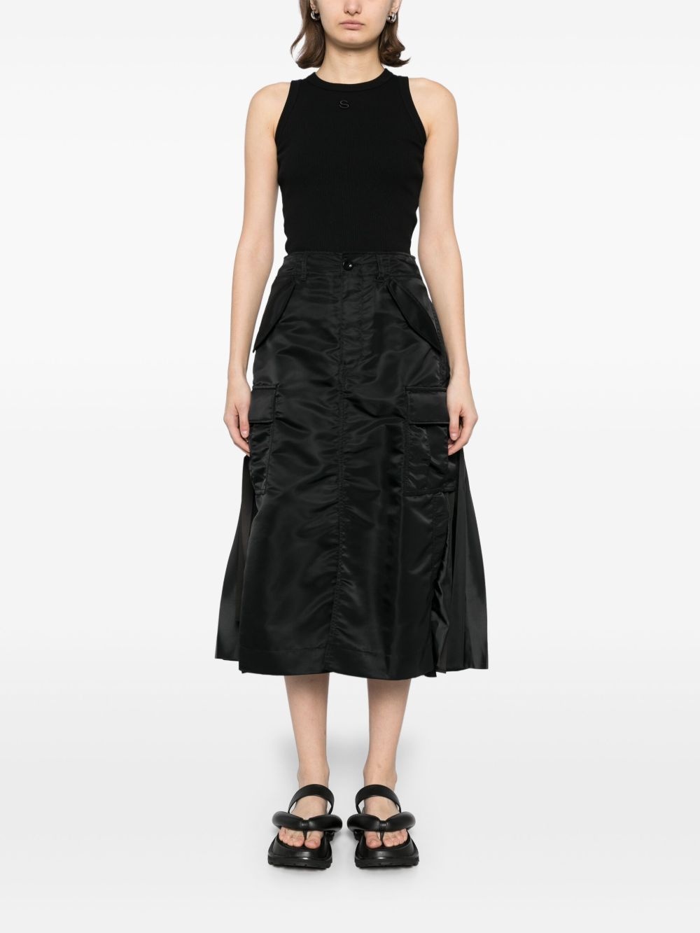 panelled-design skirt - 2