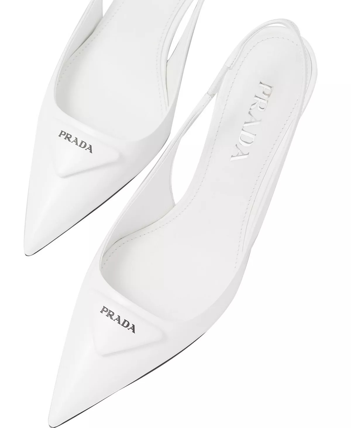 Women's Brushed Leather Slingback Pumps - 5