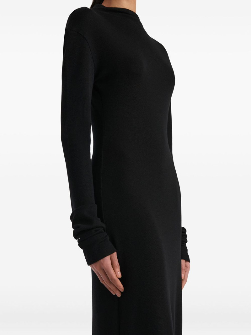 long-sleeve mock-neck maxi dress 5