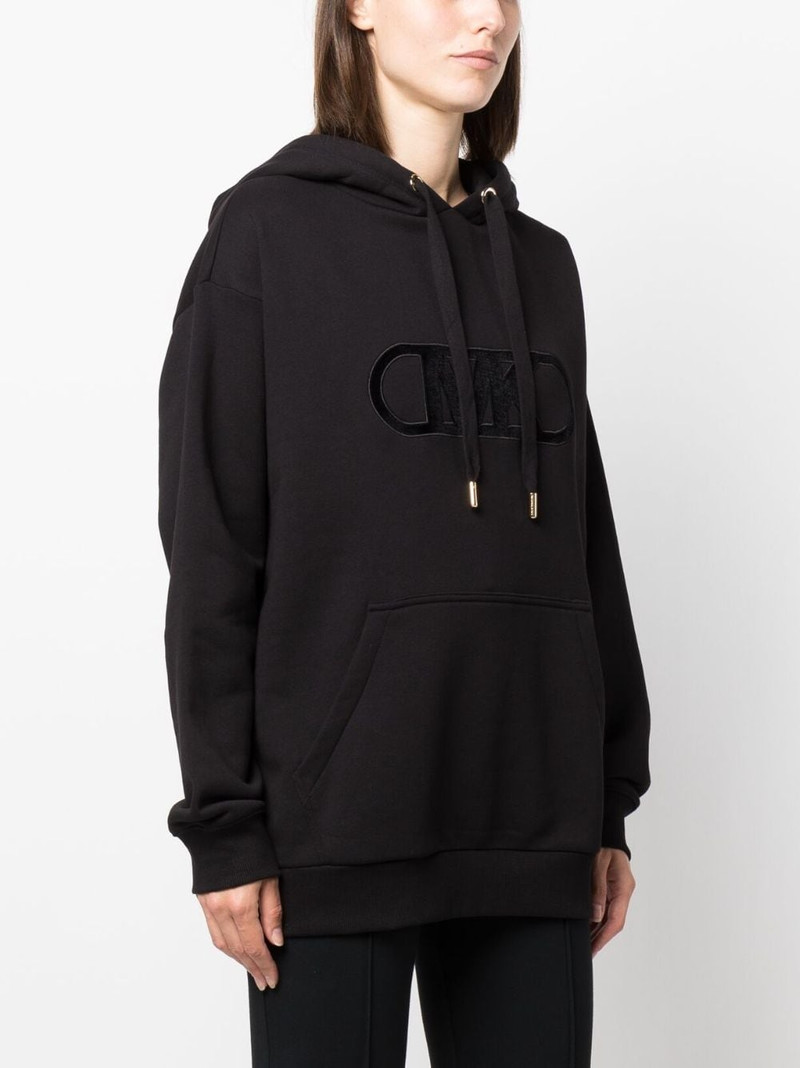 logo-embossed drawstring hoodie 3