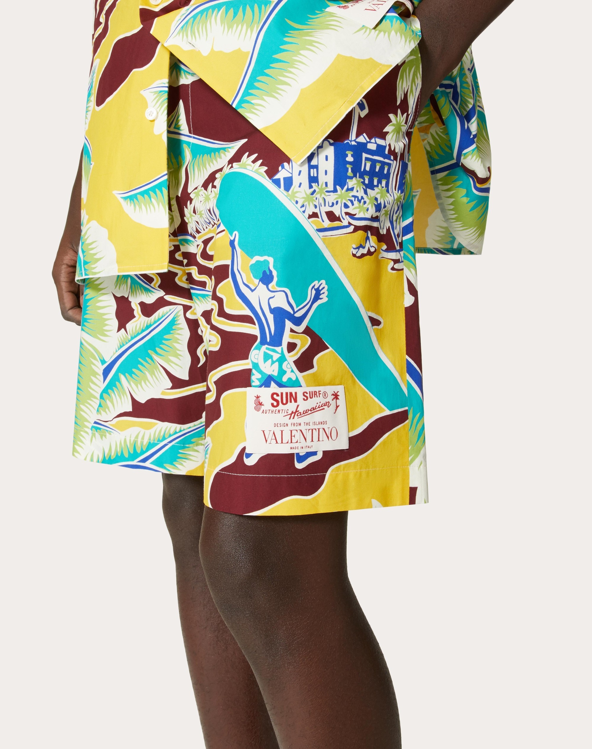 COTTON BERMUDA SHORTS WITH SURF RIDER PRINT - 5