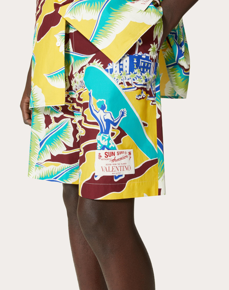 COTTON BERMUDA SHORTS WITH SURF RIDER PRINT 5