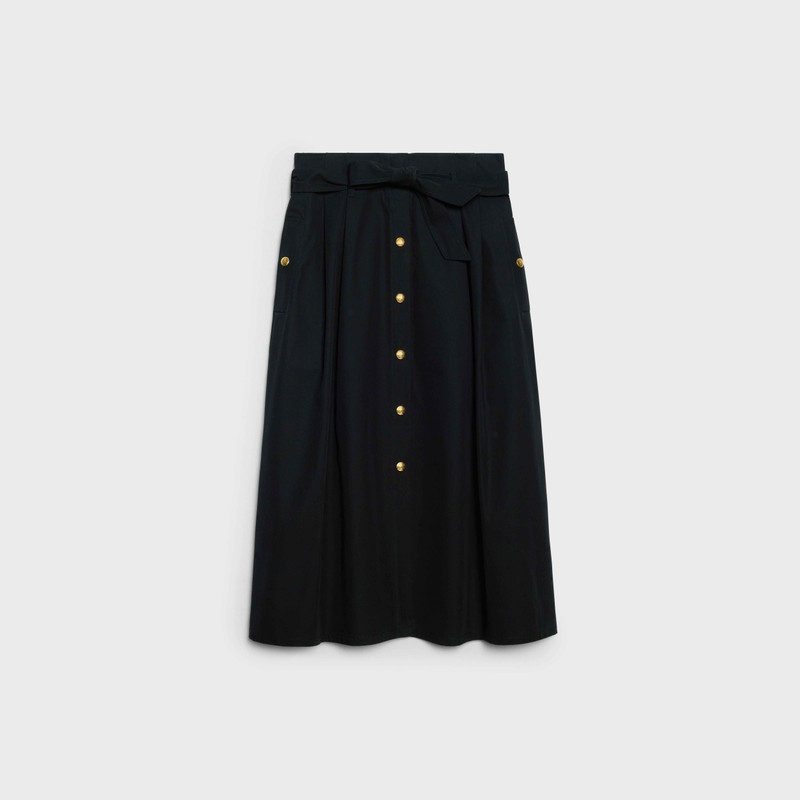 HIGH-WAIST COTTON TWILL SKIRT 1