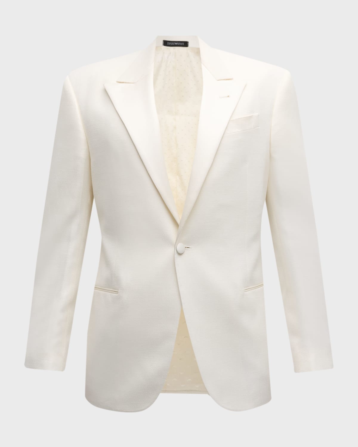 Men's Textured Solid Dinner Jacket - 1