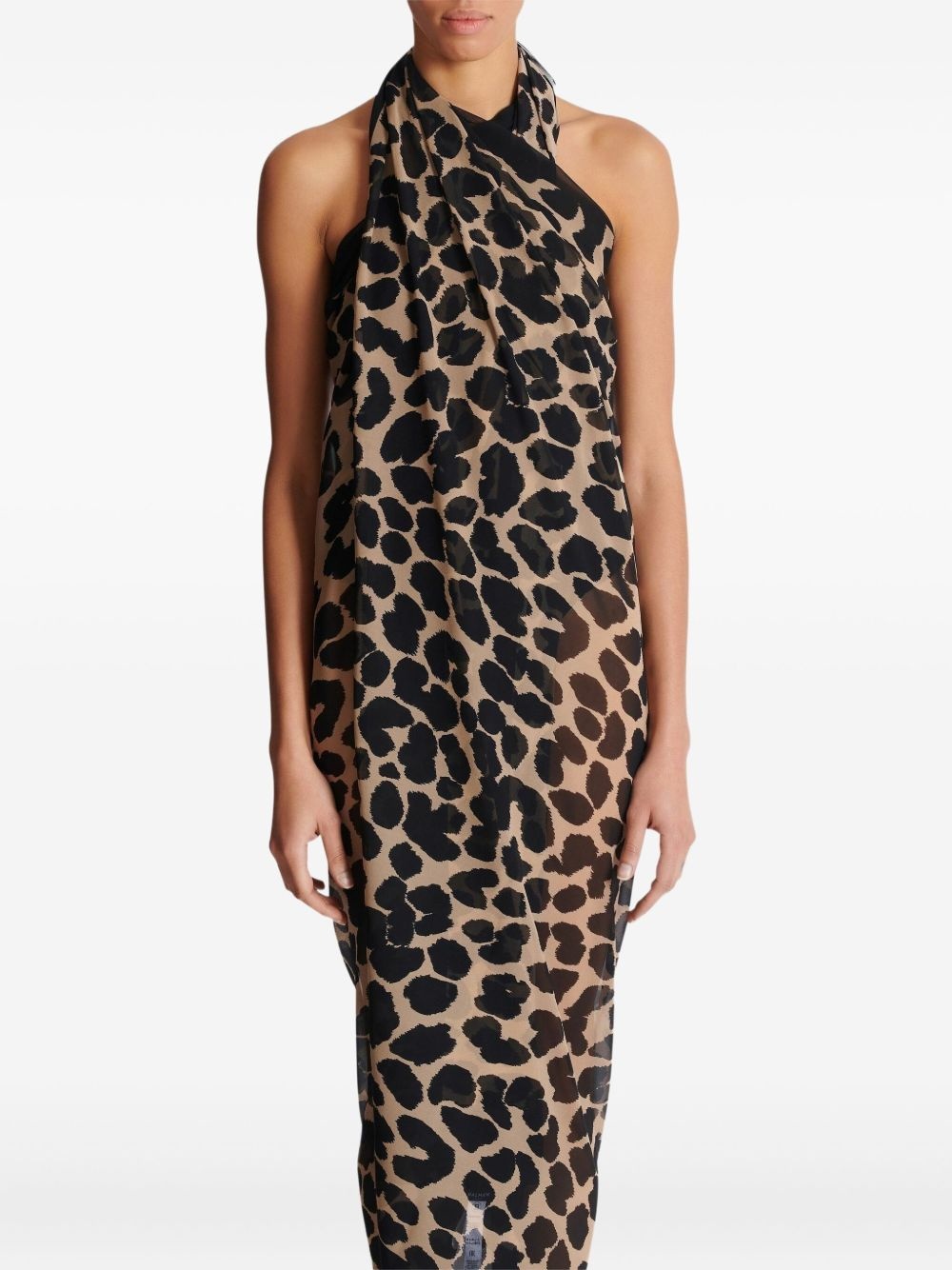 leopard-print cover-up - 5