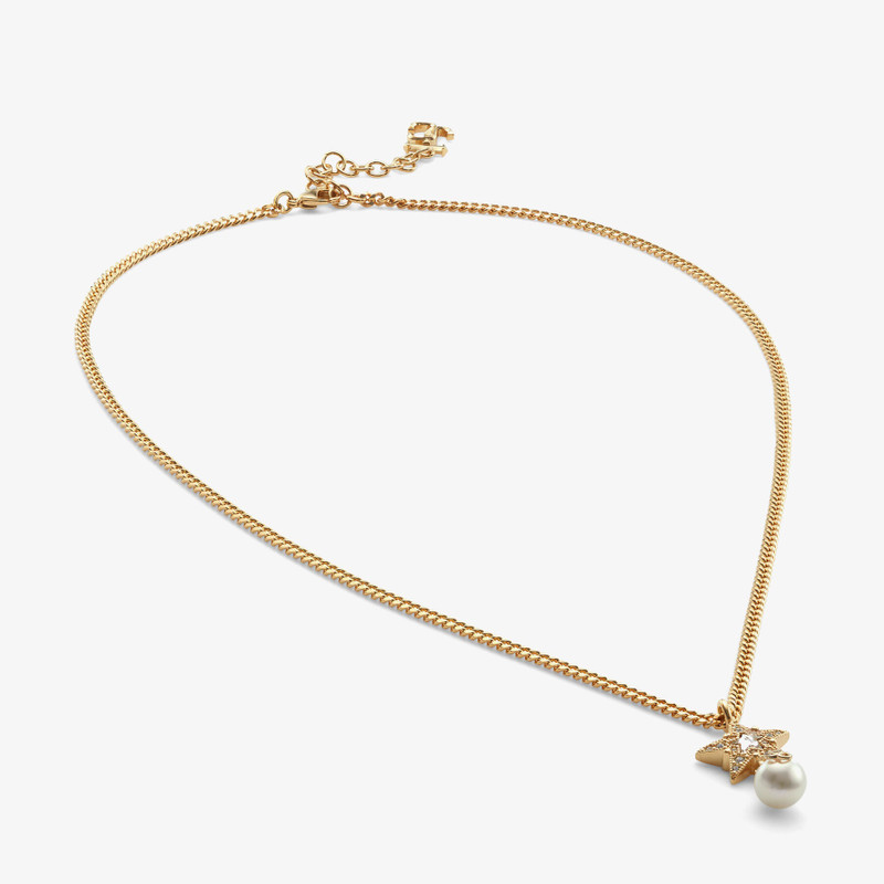 Single Star Necklace
Gold-Finish Metal Necklace with Swarovski Crystal Star and Pearl 4