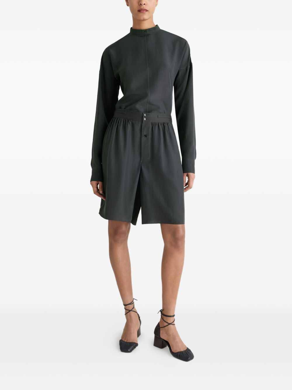 elasticated-waistband shorts - 2