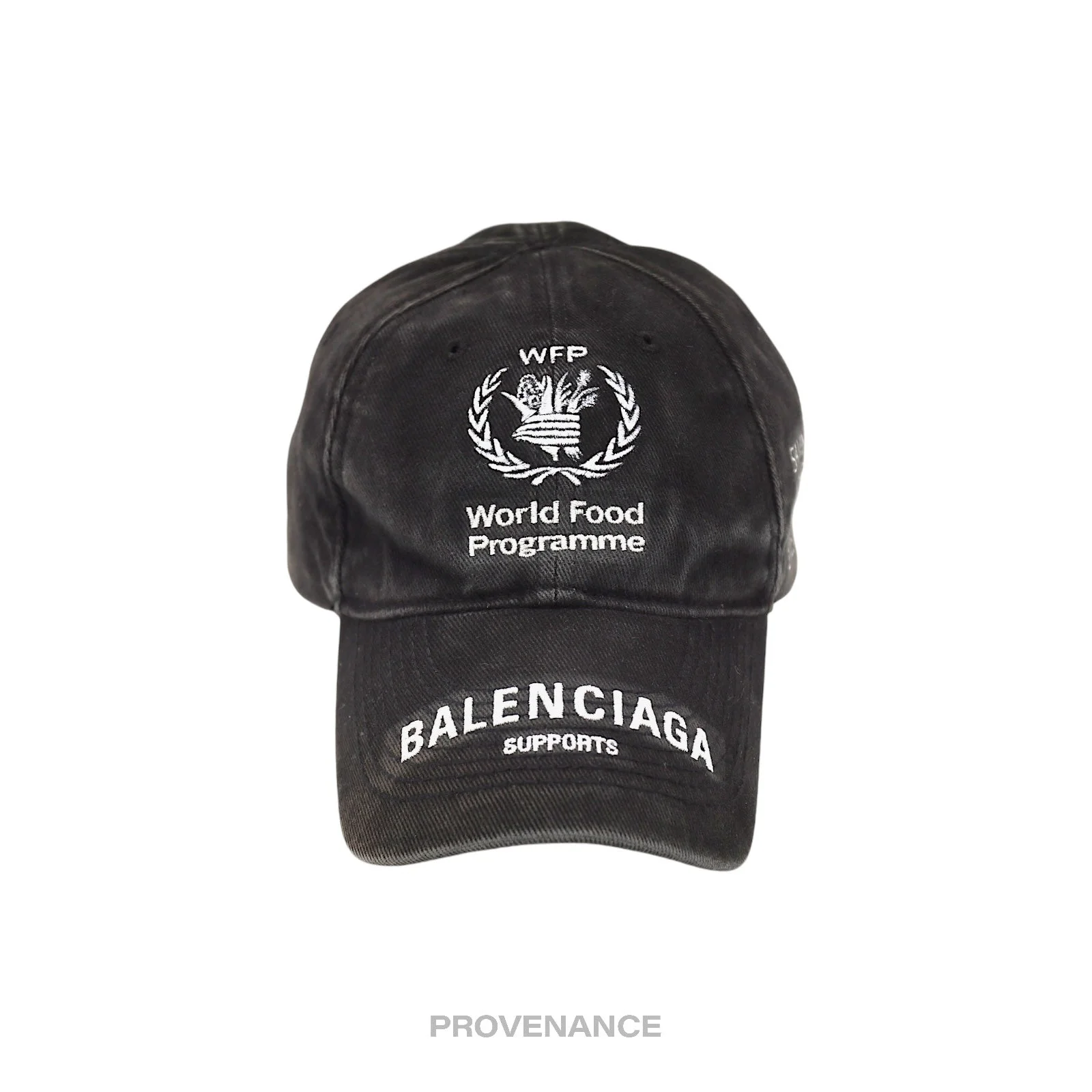 Balenciaga WFP World Food Programme Cap - Washed Black - 1