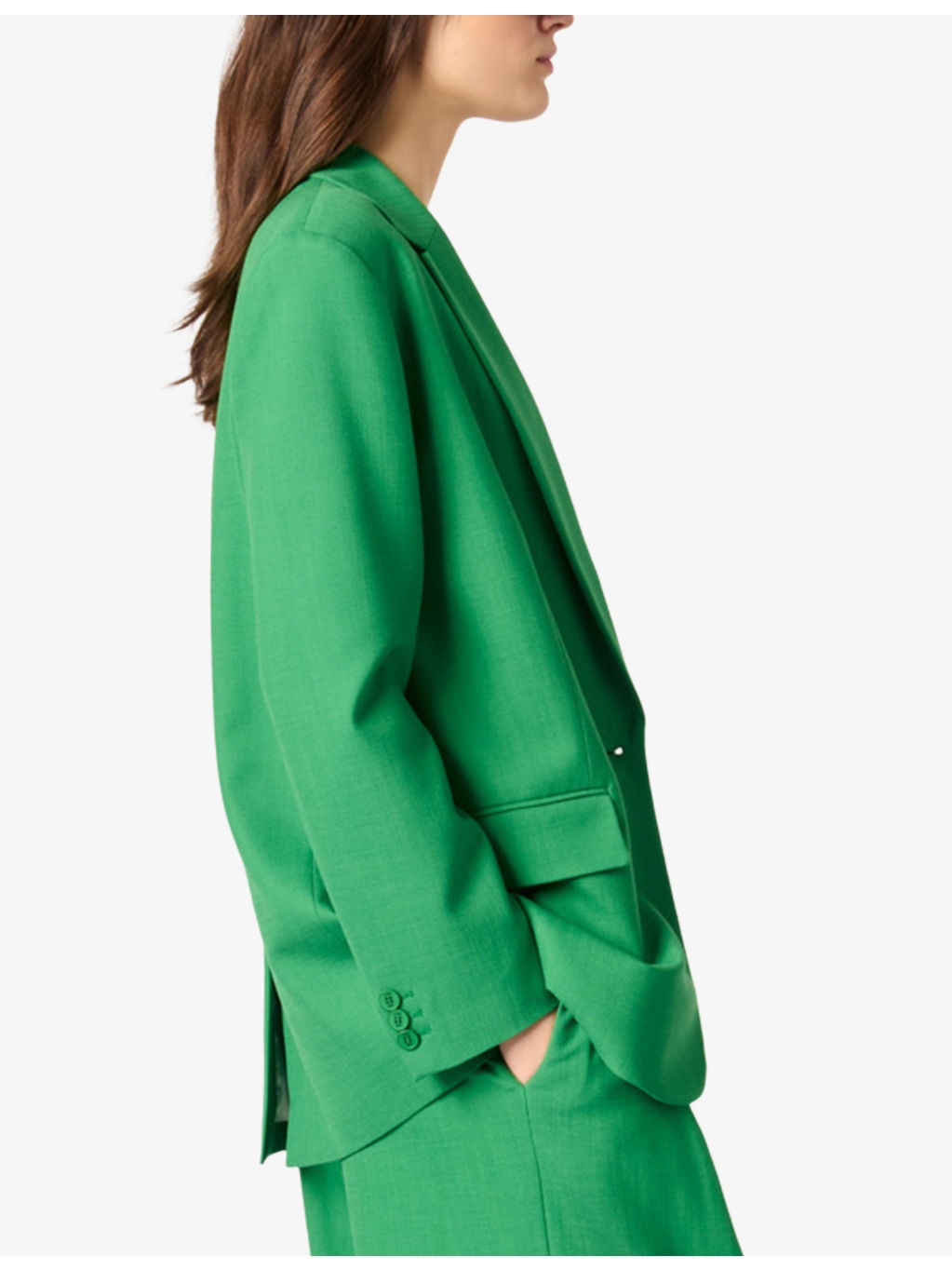 Single-Breasted Notch-Lapel Stretch-Woven Blazer - 5