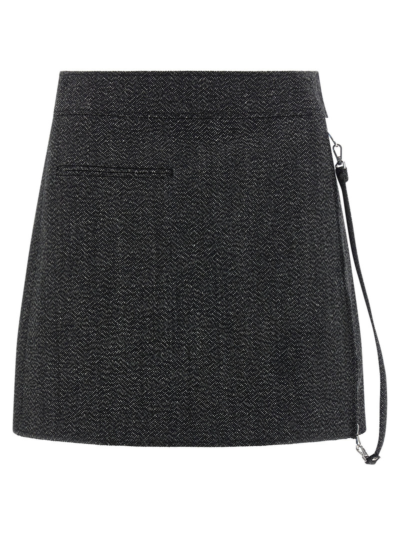Courreges Women 'Zipped Caviar Mini' Skirt - 1