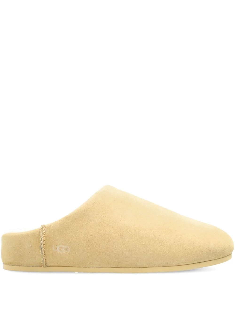sheepskin-lining flat-sole mules - 1